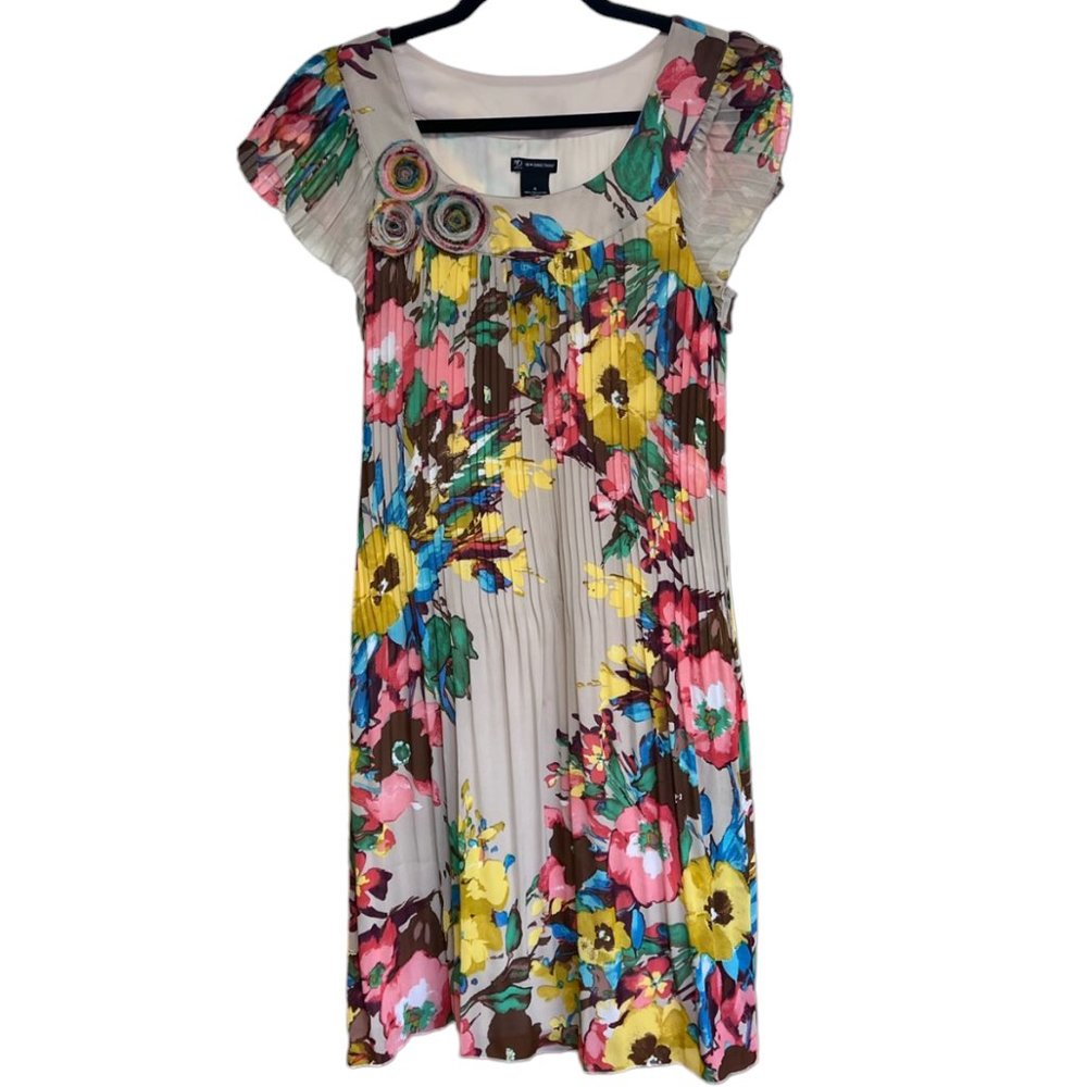 Women's New Directions Floral Swing Mini Dress‎ Size 4